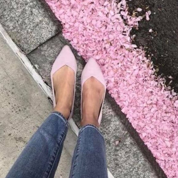 ROTHY'S "The Point II" Petal Pink Knit Fabric Slip On Ballet Flats - 8 1/2 - Picture 16 of 16